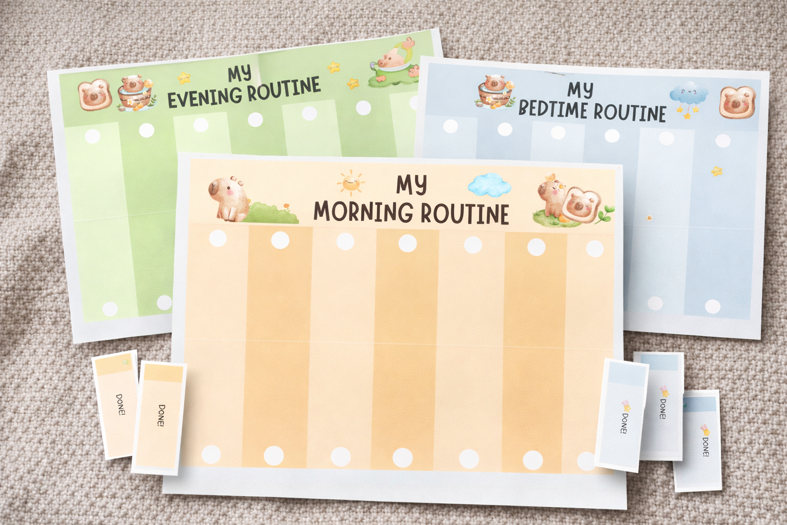Editable routine chart- Little Rhythm co